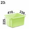 23l salotinės spalvos plastikinės dėžės 410x330x225mm, NOR72600802
