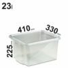 23l transparent plastic boxes 410x330x225mm, NOR72600500