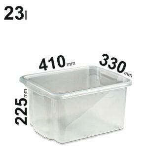 23l skaidrios plastikinės dėžės 410x330x225mm, NOR72600500