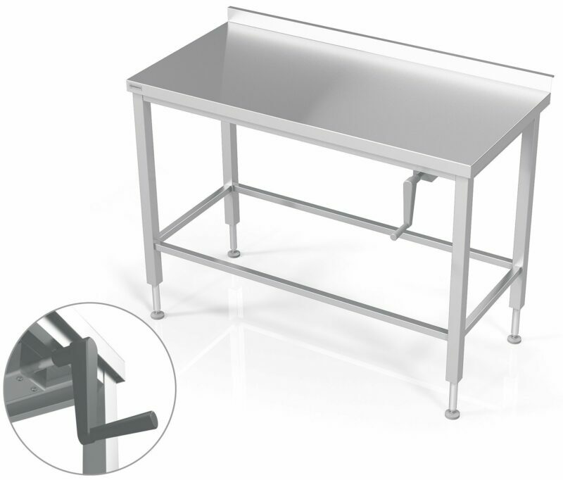 Reguliuojamo aukščio stalas su rankena ir rėmu modulinei lentynai