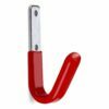 Galvanized steel hooks with red rubber coating