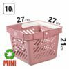 10l ietilpība, pārstrādāta plastmasa, pelnu rozā iepirkumu grozi MINI