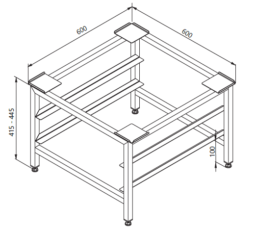Drawing of a rack for a dishwasher