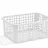 12l white perforated baskets RONDO, 385x285x160mm
