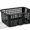 12l black perforated baskets RONDO, 385x285x160mm