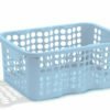 12l blue perforated baskets RONDO, 385x285x160mm