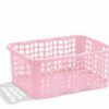 12l pink perforated baskets RONDO, 385x285x160mm