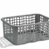 12l silver-colored perforated baskets RONDO, 385x285x160mm