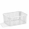 1,5l white perforated baskets RONDO, 190x140x80mm