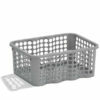 1,5l gray perforated baskets RONDO, 190x140x80mm