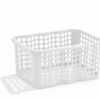 6l white perforated baskets RONDO, 285x210x135mm