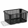 6l black perforated baskets RONDO, 285x210x135mm