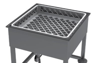 Stainless steel carts for tableware, with water drain valve