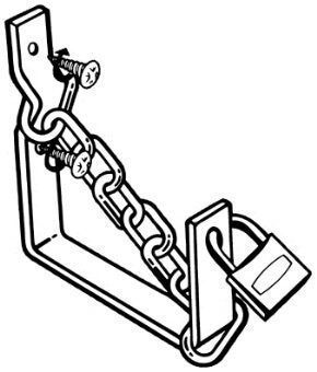 Lockable safety bracket