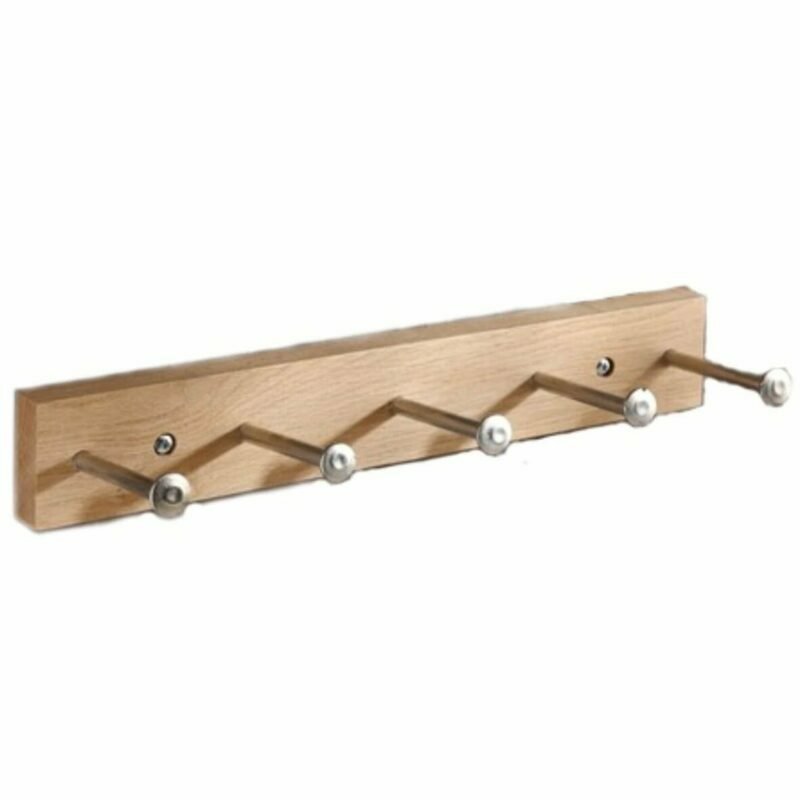 Hangers on a wooden base
