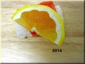 Nigiri-sushi su lašiša ir citrina