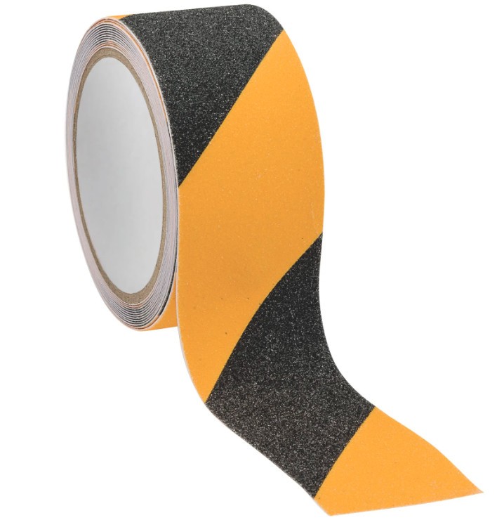 Adhesive black and yellow non-slip tape 50mmx5m