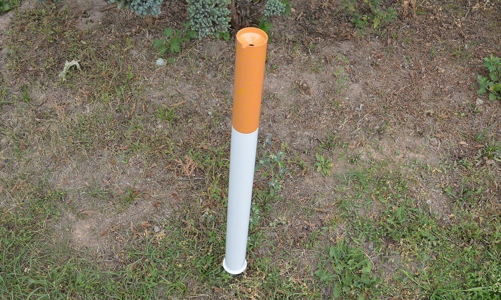 Einsetzbare, zigarettenförmige Aschenbecher