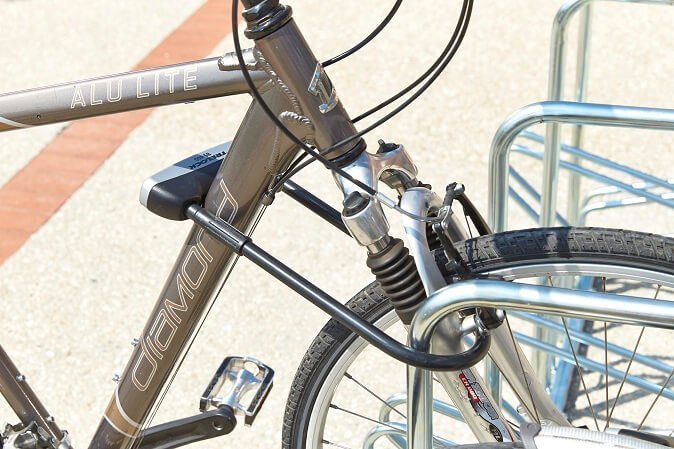 Double-sided bicycle racks with brackets
