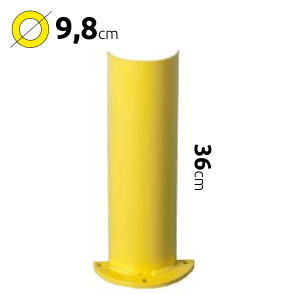 A semi-circular rack stand protection 36cm, B378S, is attached to the base