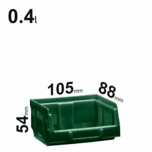 0,4l plastikinės dėžutės Bull1, 105x88x54mm