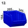 12l plastic boxes Bull4, 205x345x164mm