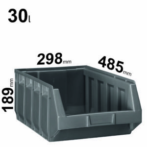 30l plastikinės dėžės Bull5, 298x485x189mm