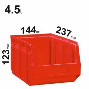 4,5l plastikinės dėžutės Bull3, 144x237x123mm