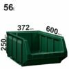 56l plastmasas kaste Bull6, zaļa (verde) 372x600x250mm