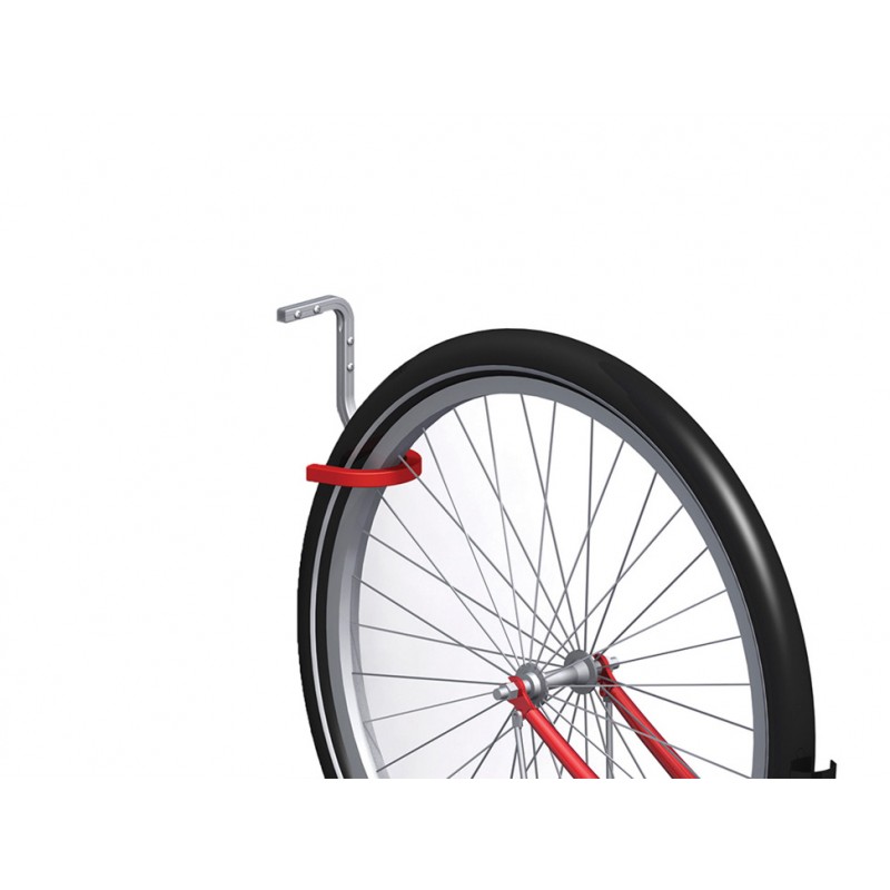 Le support en aluminium ALFER (Allemagne) pour suspendre un vélo se fixe au mur