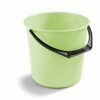 10l capacity, salad colored polypropylene bucket Ø275x265mm