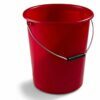 12l red bucket with metal handle, Ø285x305mm