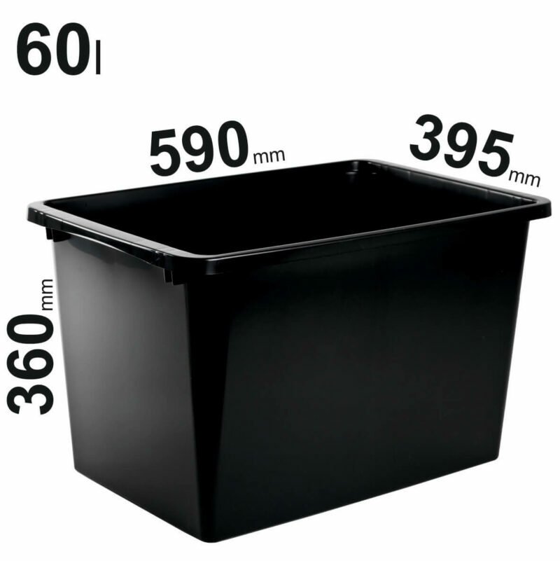 60l black Store LT storage boxes 590x395x360mm 78600200