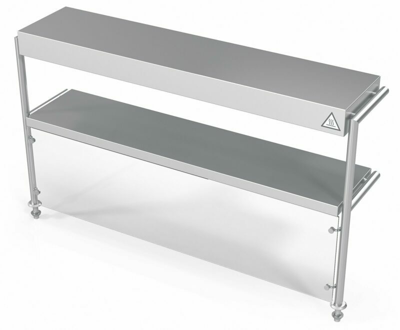 Double heated serving rack