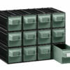 Plastic drawers PUMA202, green, 234x148x175mm