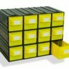 Szuflady plastikowe PUMA202, żółte, 234x148x175mm