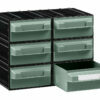 Plastic drawers PUMA203, green, 234x148x175mm