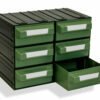 Ящики пластикові PUMA203, зелений, 234x148x175 мм