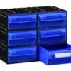 Szuflady plastikowe PUMA203, niebieskie, 234x148x175mm