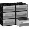 Plastic drawers PUMA203, gray, 234x148x175mm