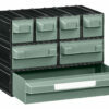 Plastic drawers PUMA205, green, 234x148x175mm