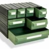 Plastic drawers PUMA205, green, 234x148x175mm