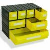 Szuflady plastikowe PUMA205, żółte, 234x148x175mm