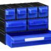 Szuflady plastikowe PUMA205, niebieskie, 234x148x175mm