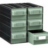 Plastic drawers PUMA206, green, 234x260x234mm