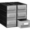 Plastic drawers PUMA206, gray, 234x260x234mm
