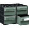 Plastic drawers PUMA207, green, 352x302x234mm