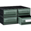 Ящики пластикові PUMA208, зелений, 468x370x234 мм