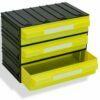 Plastikiniai stalčiukai PUMA204, geltonos spalvos, 234x148x175mm