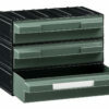 Plastikiniai stalčiukai PUMA204, žalios spalvos, 234x148x175mm